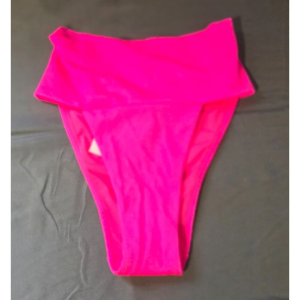 Aerie High Cut Cheeky Swim Bathing Suit Bottom Neon Pink XXS New